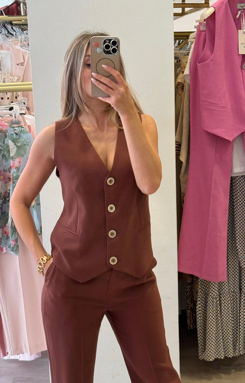 Completo Coordinato Gilet+Panta In Viscosa
