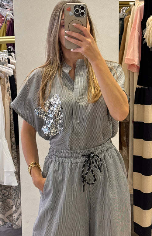 Pantalone Righe Cotone Leggero