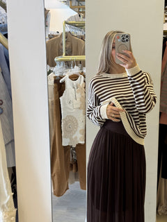 Abito Con Gonnellone In Chiffon