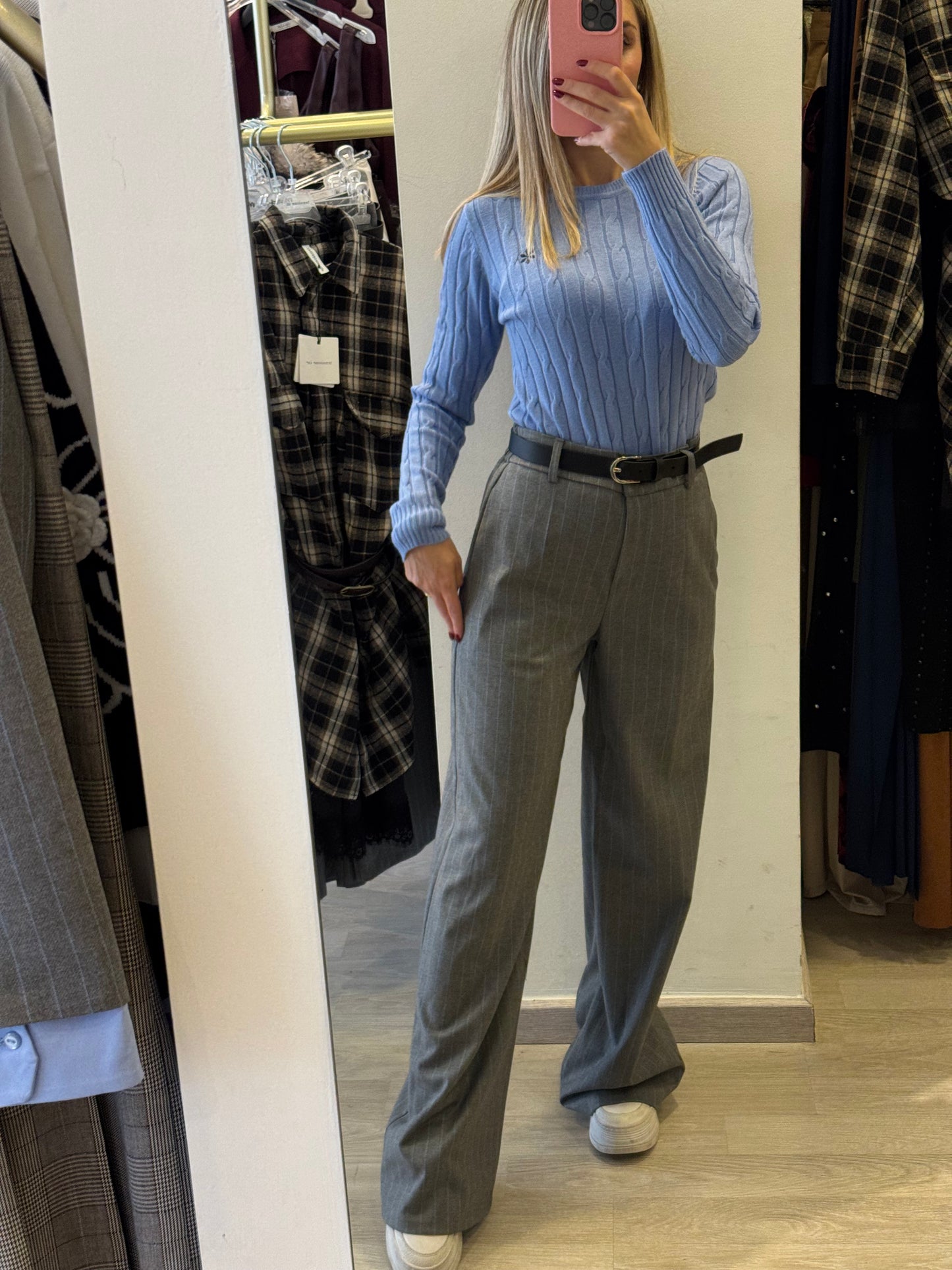 Pantalone Grigio/azzurro