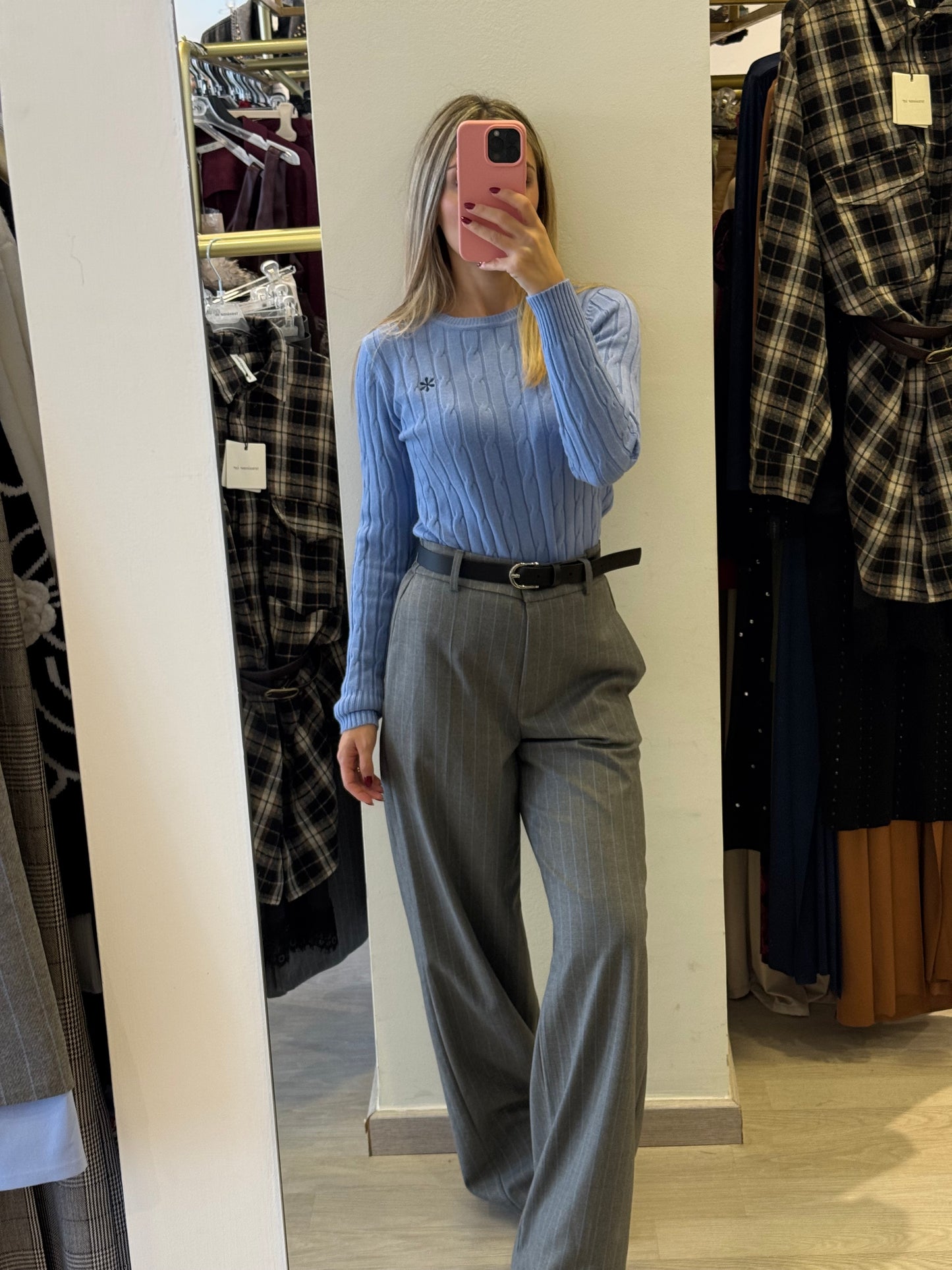 Pantalone Grigio/azzurro