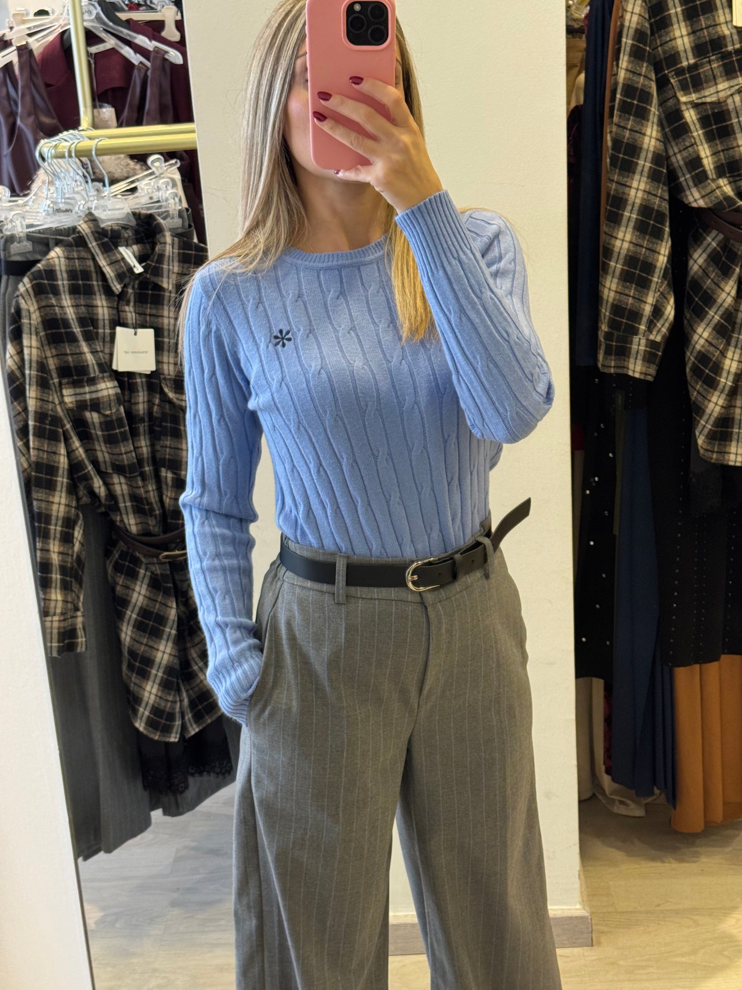 Pantalone Grigio/azzurro