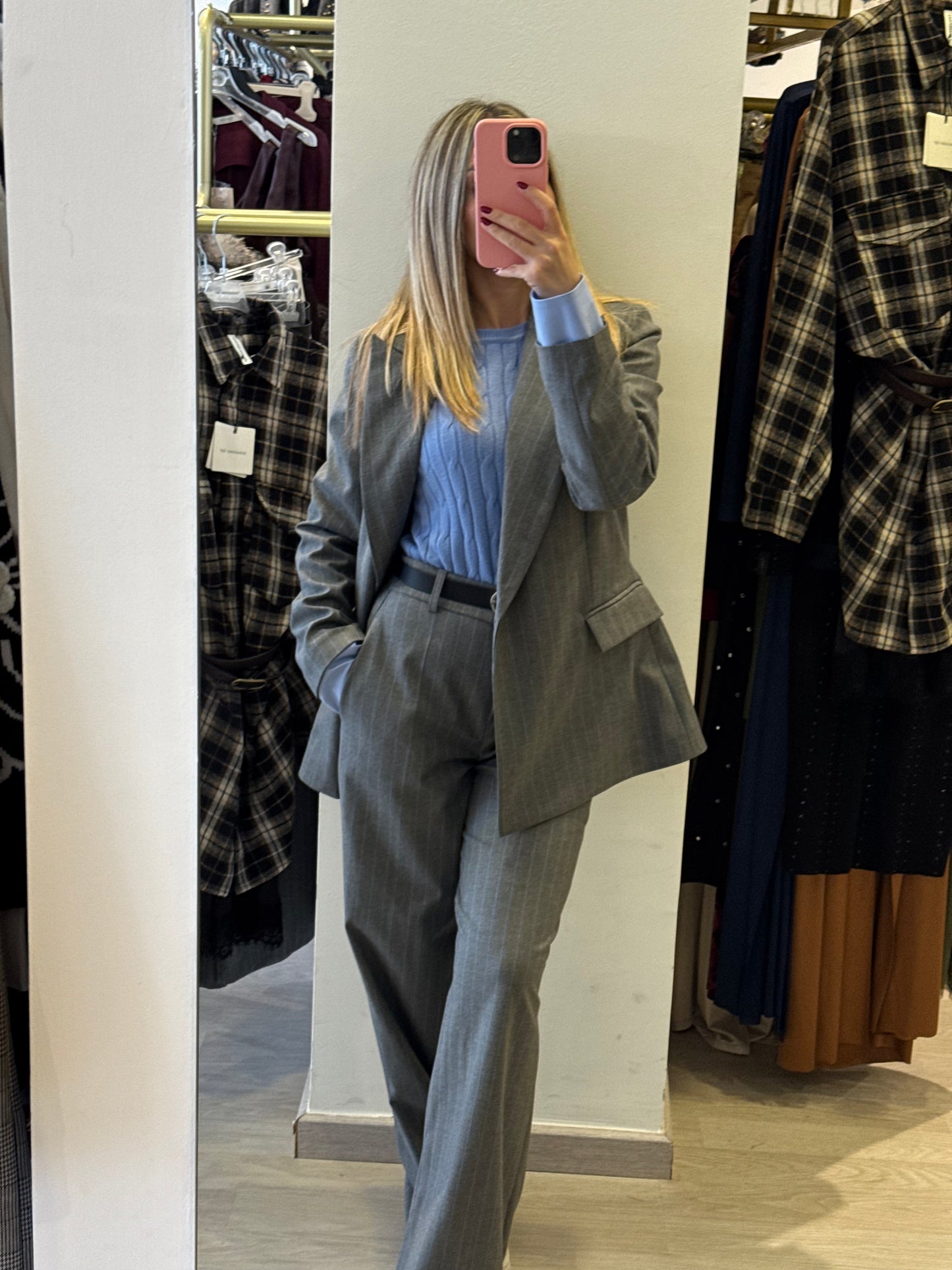 Pantalone Grigio/azzurro