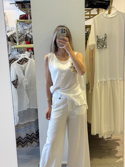 Pantalone Palazzo In Lino