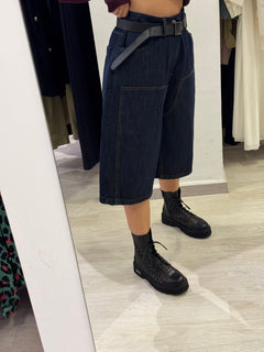 Bermuda in Jeans con Impunture