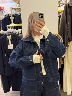 Giubbino Jeans con Impunture