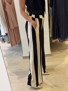 Pantalone Dritto Con Pareo in Vita e Frange