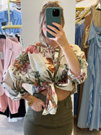 Camicia in mussola fantasia floreale