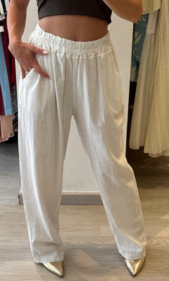 Pantalone In Puro Lino