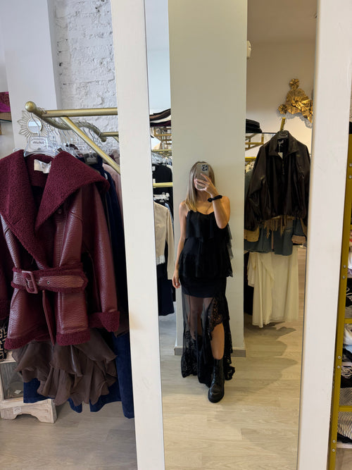 Gonna Pizzo e Tulle con Spacco