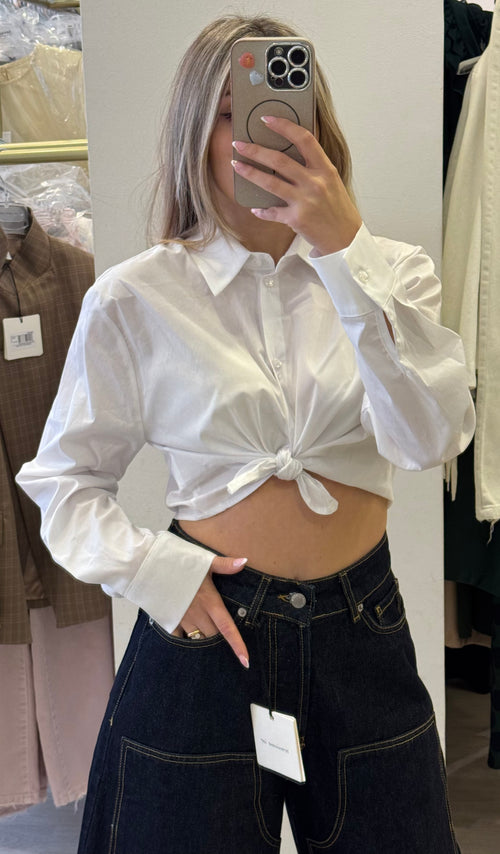Camicia Crop Con Nodo