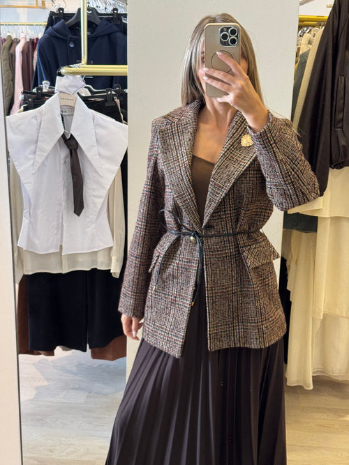 Giacca Cappotto Con Spilla