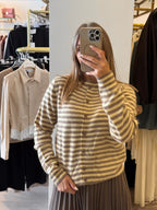 Cardigan Righe In Mohair