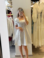 Abito Corto Pois in Cotone