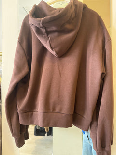 Felpa Con Zip e Cappuccio con Monogramma