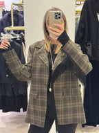 Giacca Check con Frange