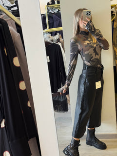 Maglia Fantasia Mimetica Collo Alto