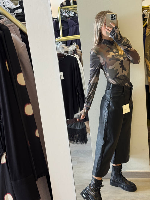 Maglia Fantasia Mimetica Collo Alto