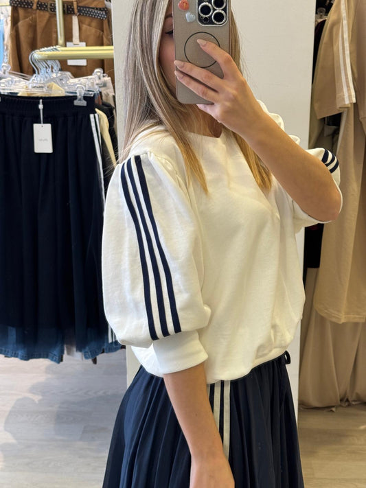 Felpa Con Bande Laterali