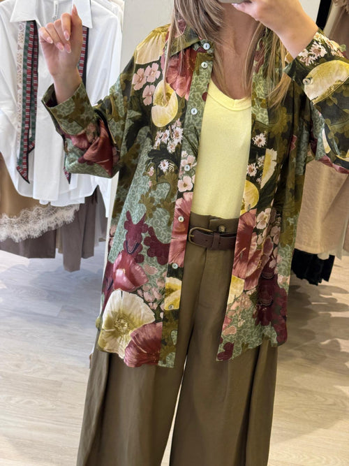 Camicia In Viscosa Floreale