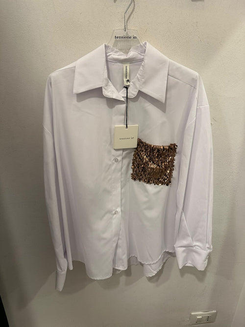 Camicia Con Taschino Bronzo Tensione In