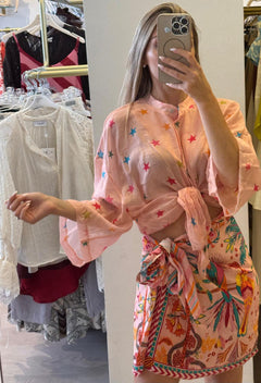Camicia Fantasia a Stelle in Mussola