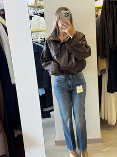 Pantalone Zampa Denim Tensione In