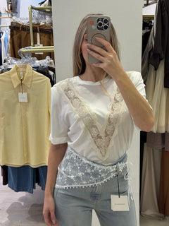Maglia Scollo A V Con Spallina