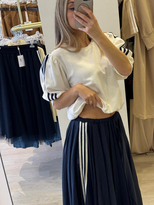 Gonna Con Bande In Chiffon