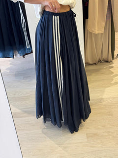 Gonna Con Bande In Chiffon