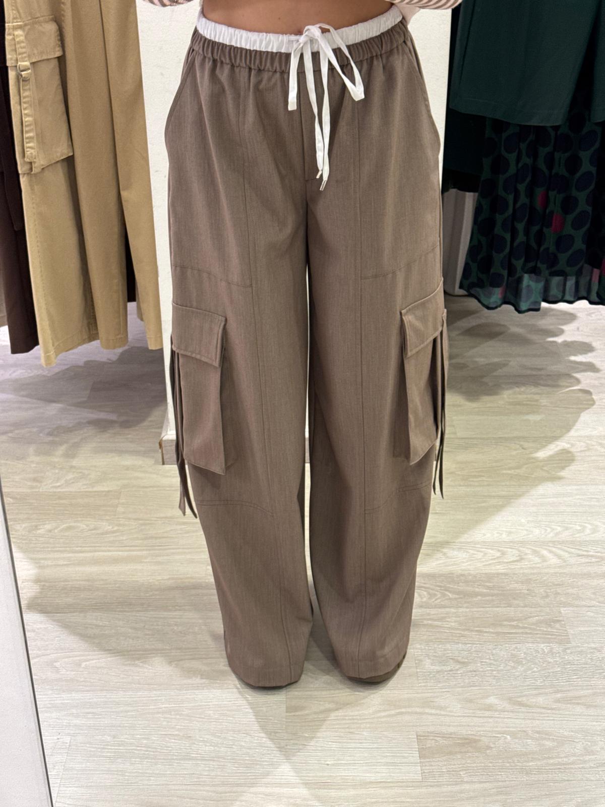 Pantalone Cargo Con Coulisse