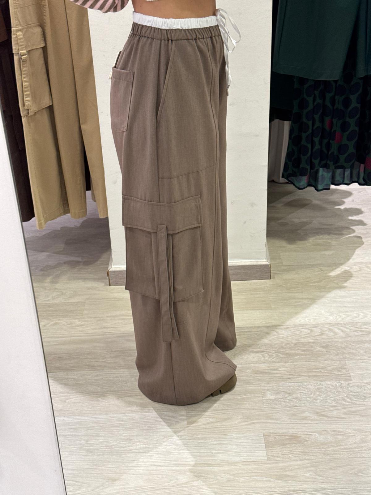 Pantalone Cargo Con Coulisse