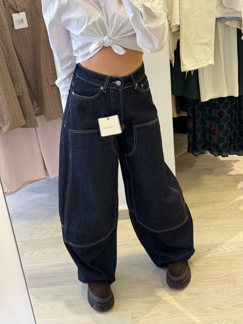 Denim Barrel Western Con Impunture