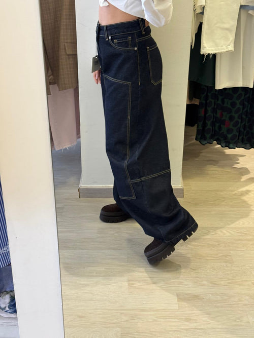 Denim Barrel Western Con Impunture