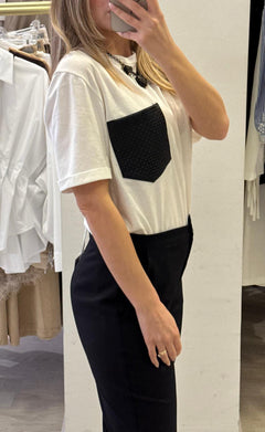 T-shirt  Con Taschino Ecopelle Intrecciato