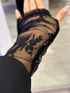 Giacca Doppio Petto Con Manicotto In Pizzo