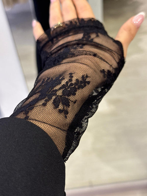 Giacca Doppio Petto Con Manicotto In Pizzo