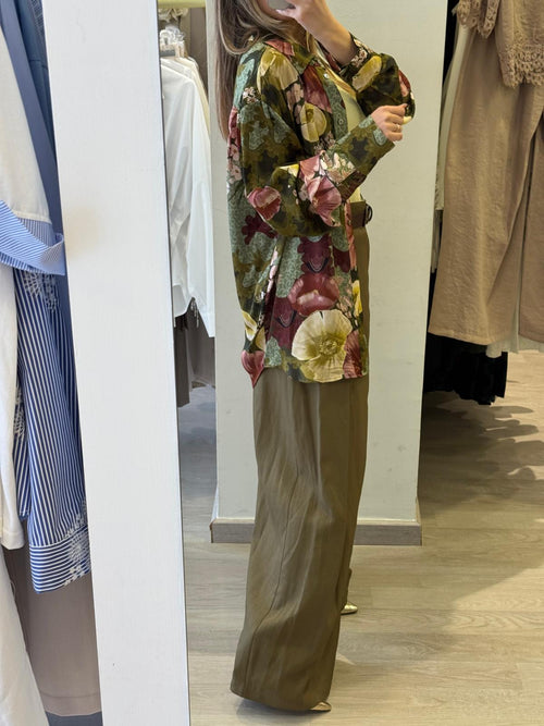 Camicia In Viscosa Floreale