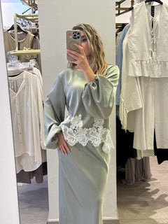 Blusa In Saten Tensione In