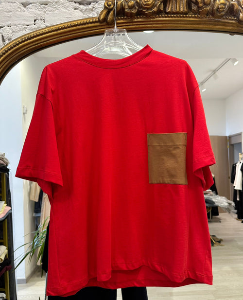 T-shirt Con Taschino Monocolore Tensione In