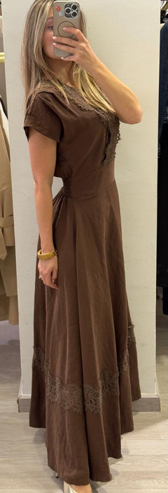 Abito In Modal Con Inserto Pizzo