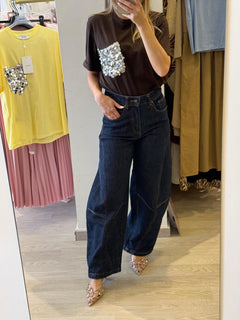 T-shirt Con Taschino Paillettes