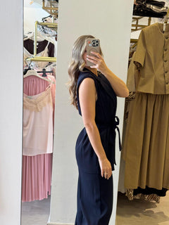 Tailleur Con Gilet Tessuto Fluido