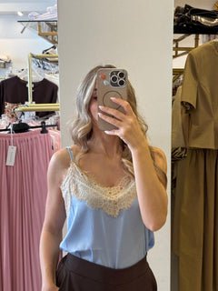Top Lingerie In Raso Con Pizzo