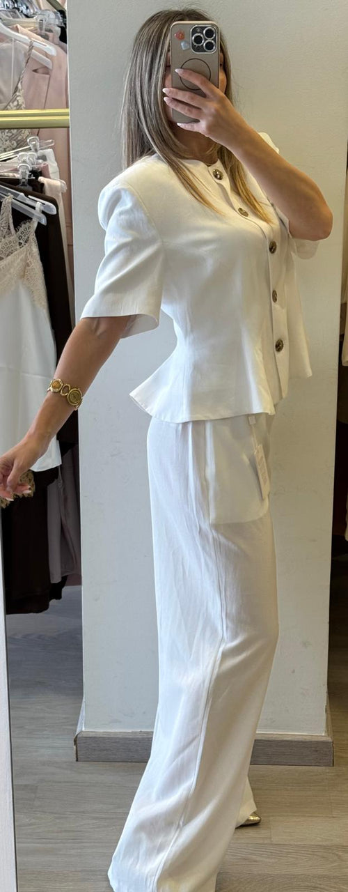 Completo Tailleur In Lino e Viscosa