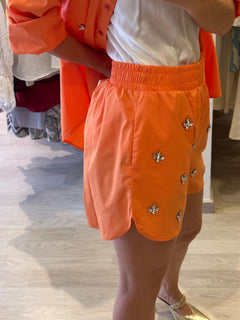 Shorts Con Applicazioni Stras