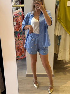 Shorts Con Applicazioni Stras