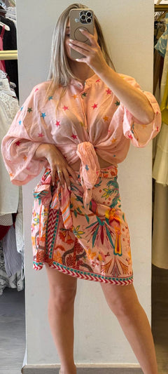 Camicia Fantasia a Stelle in Mussola