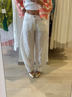 Pantalone Baloon in Puro Lino