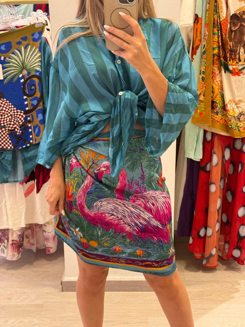 Camicia A Righe In Mussola